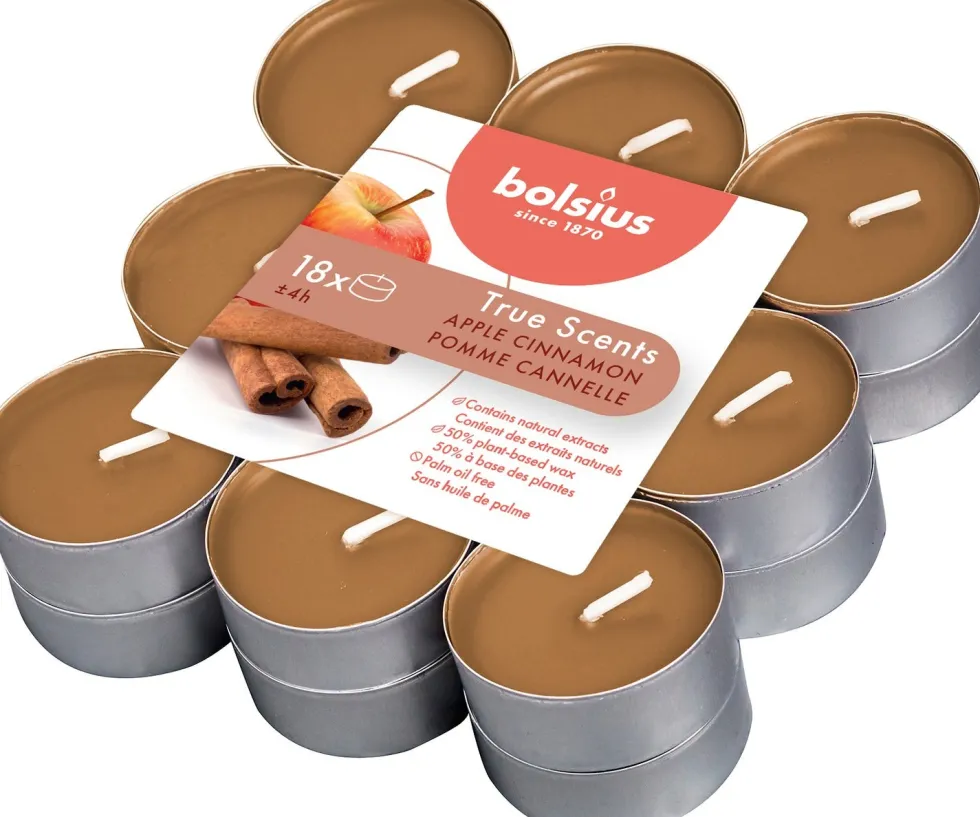 Bolsius geurkaars True Scents Apple Cinnamon bruin 4 uur 4 uur 18 stuks