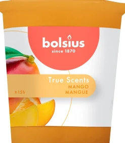 Bolsius geurkaars True Scents Mango geel 15 uur D 4,5 H 5,3 cm