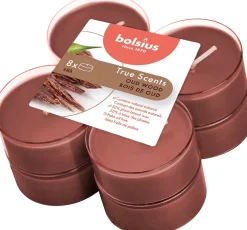 Bolsius geurkaars True Scents Oud Wood bruin 8 uur 8 stuks