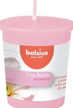 Bolsius geurkaars True Scents Magnolia roze 15 uur D 4,5 H 5,3 cm