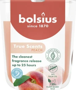 Bolsius geurkaars True Scents Peach oranje 25 uur D 8,4 H 5,2 cm