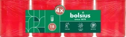 Bolsius herdenkingslicht nr 40 rood 18 uur D 6,5 H 20,7 cm 4 stuks