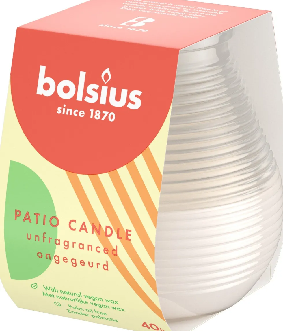 Bolsius kaars in glas wit / semitransparant 30 uur D 9,1 H 9,4 cm