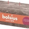 Bolsius mammoetkaars Rustiek Shine taupe 51 uur 9 x 25 x 8 cm