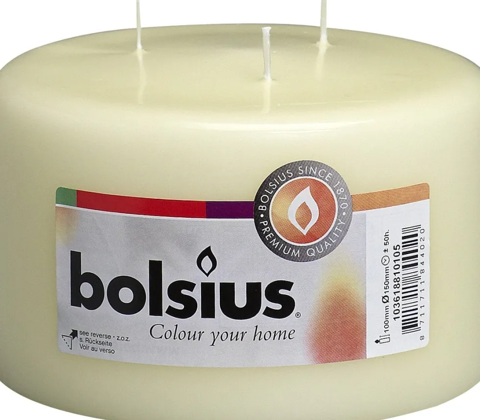 Bolsius stompkaars crème D 15 H 10 cm