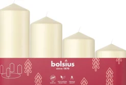 Bolsius stompkaars crème 10 uur D 5 H 12 cm 4 stuks