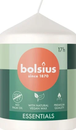 Bolsius stompkaars Essentials wit 17 uur D 5,8 H 8 cm