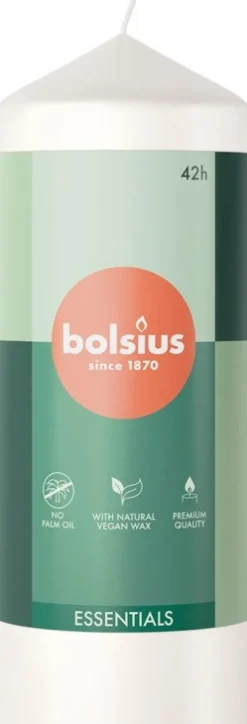 Bolsius stompkaars Essentials wit 42 uur D 5,8 H 15 cm