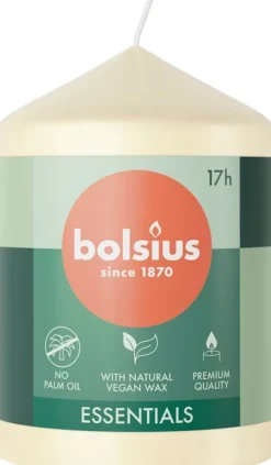 Bolsius stompkaars Essentials crème 17 uur D 5,8 H 8 cm