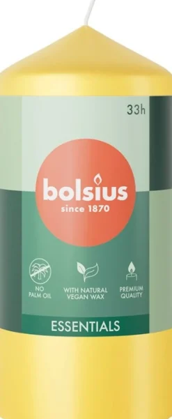 Bolsius stompkaars Essentials geel 33 uur D 5,8 H 12 cm