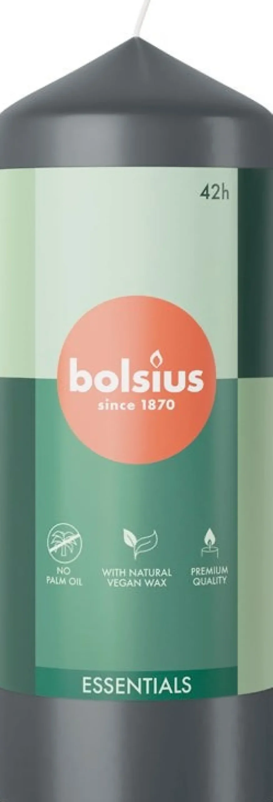 Bolsius stompkaars Essentials antraciet 42 uur D 5,8 H 15 cm