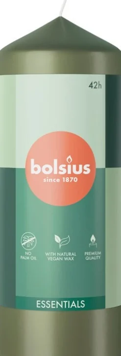 Bolsius stompkaars Essentials groen 42 uur D 5,8 H 15 cm