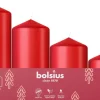 Bolsius stompkaars rood 10 uur D 5 H 12 cm 4 stuks