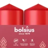 Bolsius stompkaars rood 7 uur D 4 H 6 cm 4 stuks