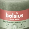 Bolsius stompkaars Rustiek Shine donker groen 35 uur D 6,8 H 8 cm