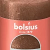 Bolsius stompkaars Rustiek Shimmer brons 35 uur D 6,8 H 8 cm