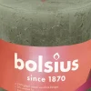 Bolsius stompkaars Rustiek Shine donker groen 62 uur D 10 H 10 cm