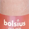 Bolsius stompkaars Rustiek Shine roze 30 uur D 5 H 10 cm