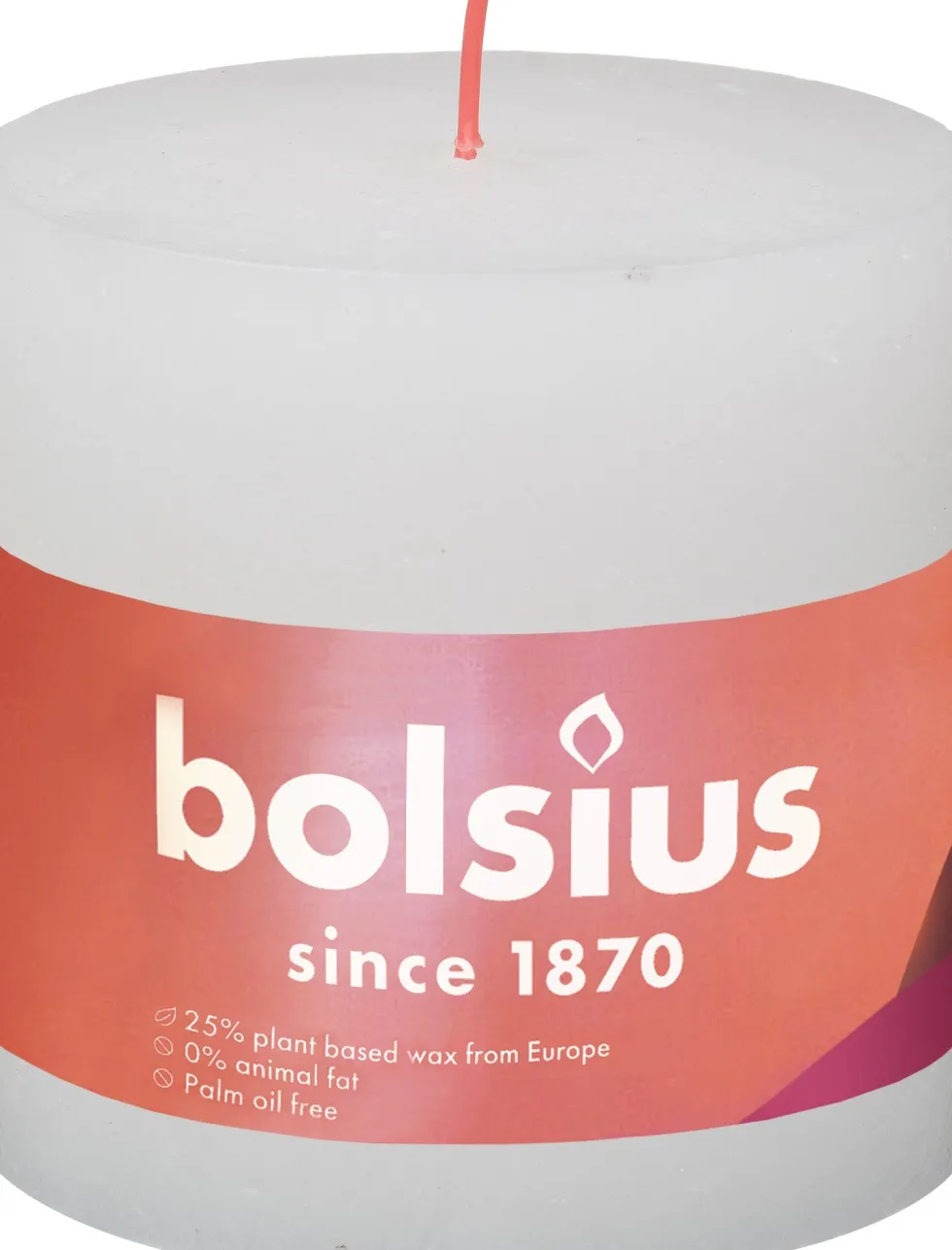 Bolsius stompkaars Rustiek Shine helder wit 62 uur D 10 H 10 cm