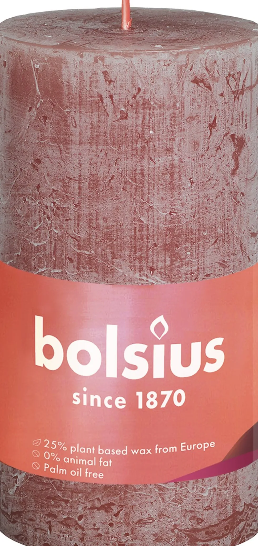 Bolsius stompkaars Rustiek Shine bruin 30 uur D 5 H 10 cm