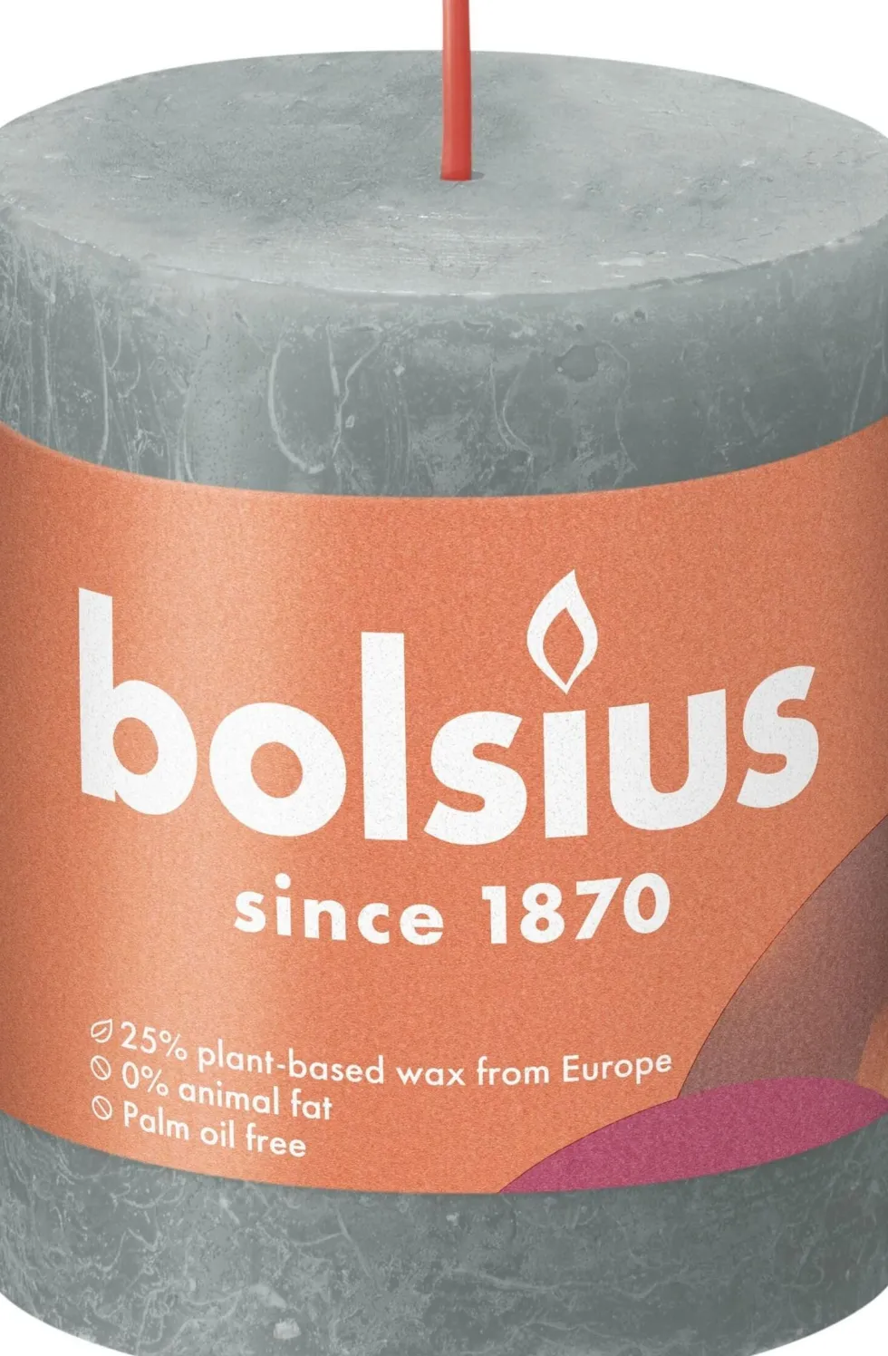 Bolsius stompkaars Rustiek Shine groen 35 uur D 6,8 H 8 cm
