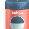 Bolsius stompkaars Shimmer blauw 35 uur D 6,8 x H 8 cm
