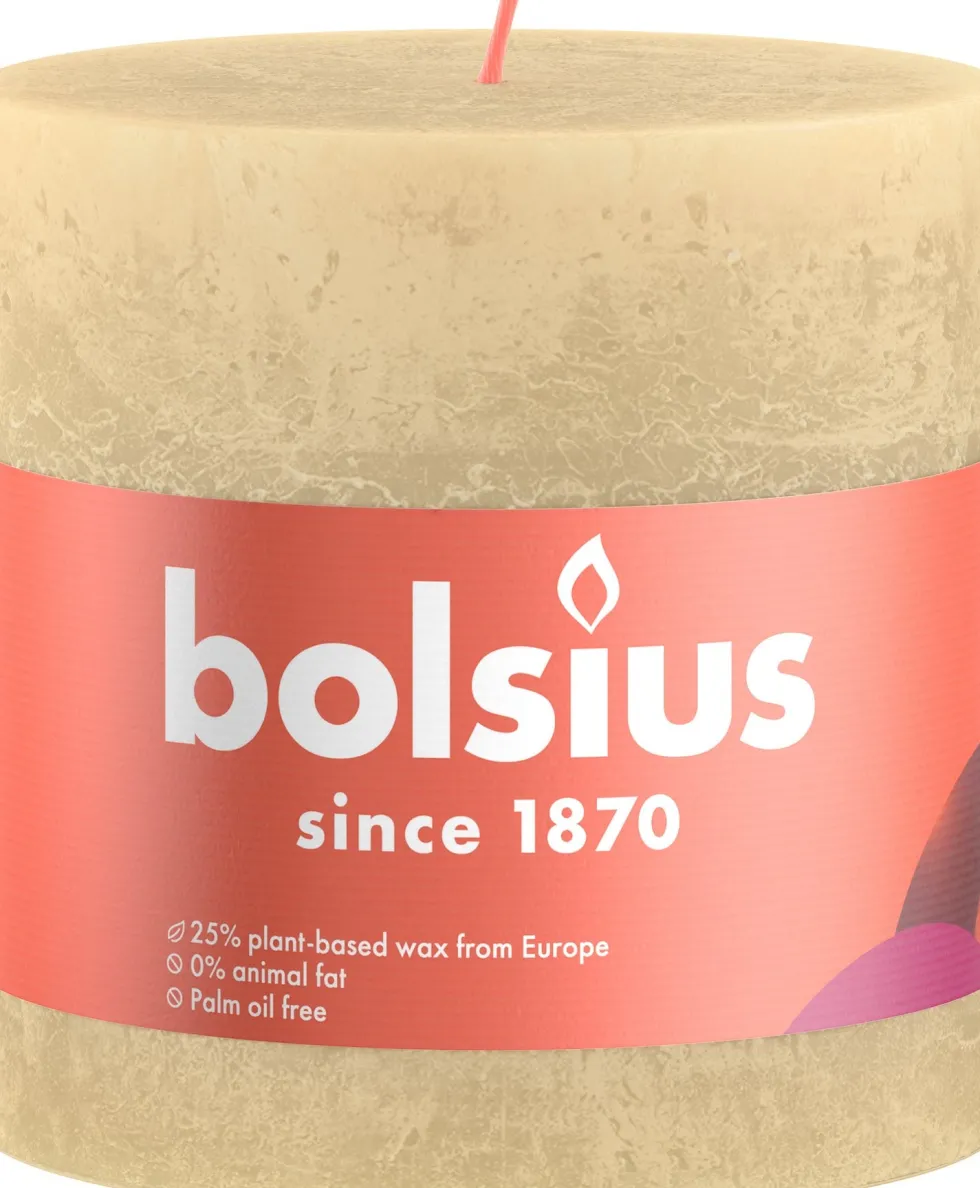 Bolsius stompkaars Shine beige 62 uur D 10 x H 10 cm