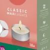 Bolsius waxinelicht Classic wit 10 uur D 6 H 2 cm 12 stuks