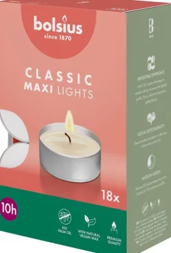 Bolsius waxinelicht Classic wit 10 uur D 6 H 2 cm 12 stuks