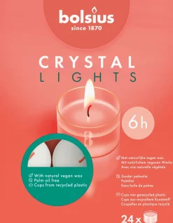 Bolsius waxinelicht Crystal Lights wit 6 uur D 4,8 x H 16,1 cm 24 stuks