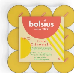 Bolsius waxinelichten True Citronella 4 uur 18 stuks