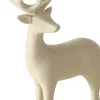 Boltze kerstfiguur Hario rendier wit 14,5 x 7 x 22 cm