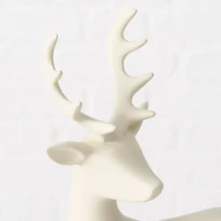 Boltze kerstfiguur Hario rendier beige 19,5 x 9,5 x 24 cm