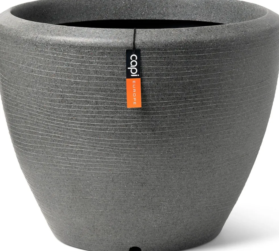 Capi Europe bloempot Granite antraciet D 34 H 25 cm