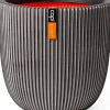 Capi Europe bloempot Groove antraciet D 35 H 34 cm
