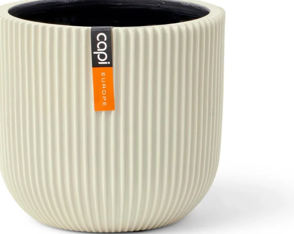 Capi Europe bloempot Groove beige D 17,2 H 15,3 cm