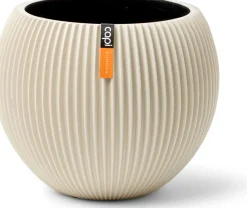 Capi Europe bloempot Groove bol beige D 29,8 H 25 cm