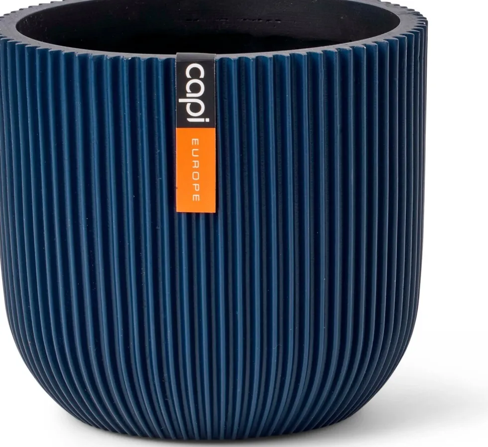 Capi Europe bloempot Groove blauw D 14 H 13 cm