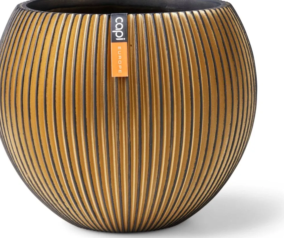 Capi Europe bloempot Groove bol goud D 11,6 H 9,8 cm