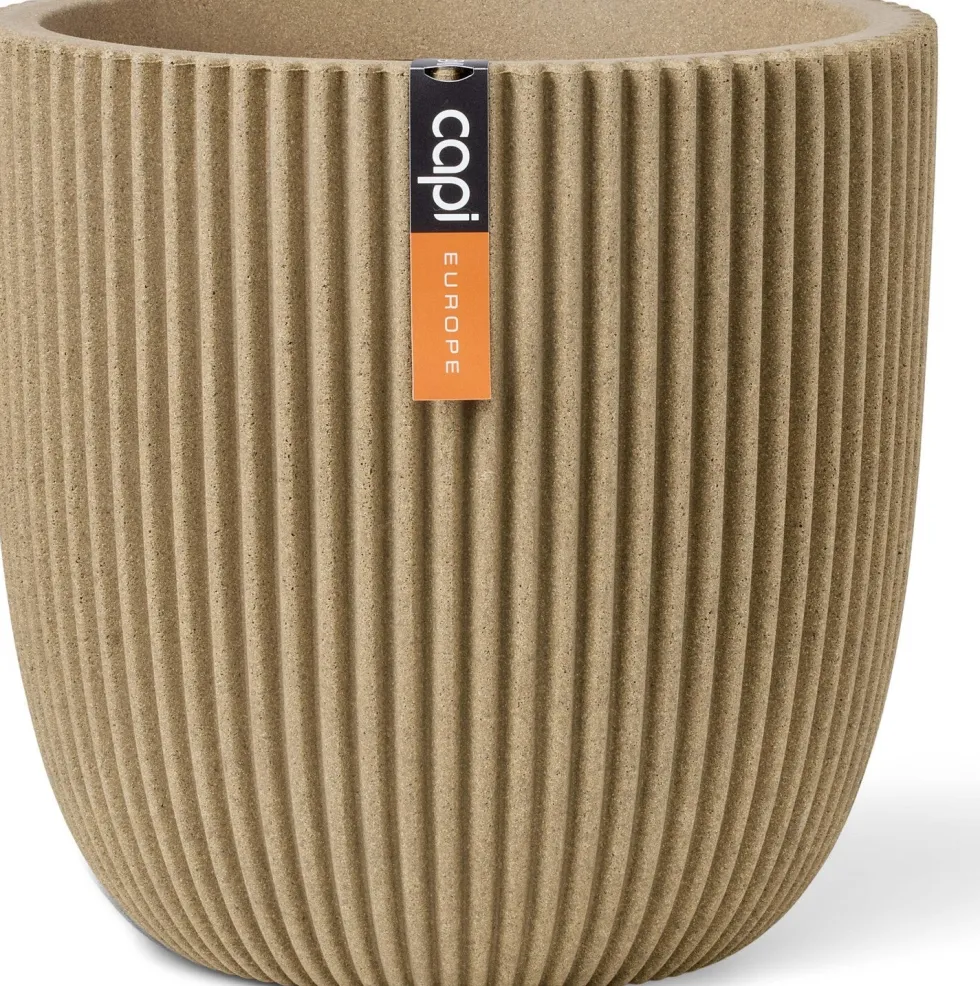 Capi Europe bloempot Groove beige D 35 H 34 cm