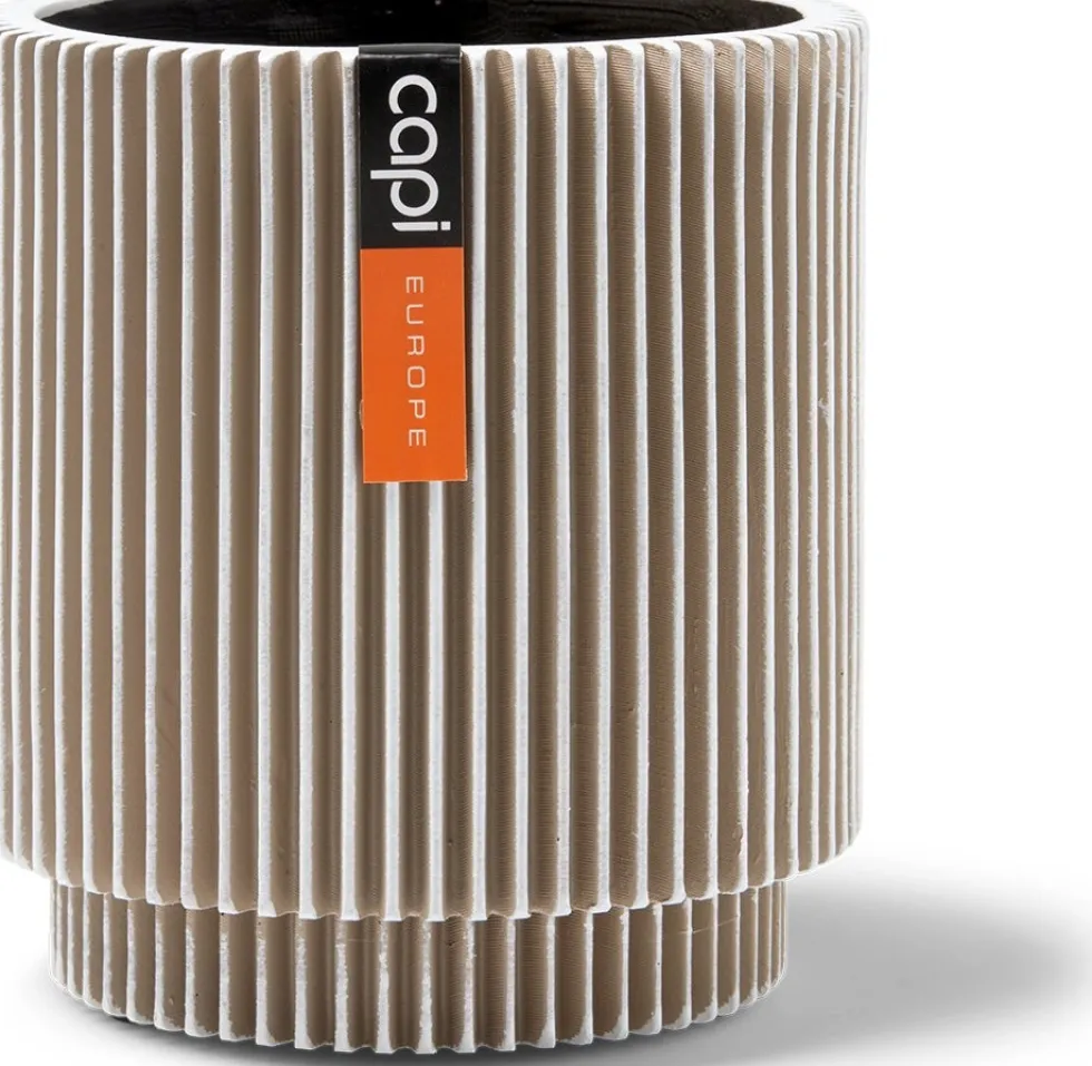 Capi Europe bloempot Groove crème D 9 H 8 cm