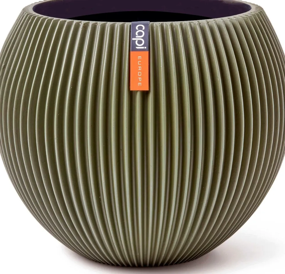 Capi Europe bloempot Groove groen D 21 H 18,5 cm