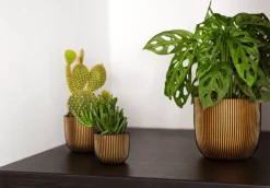Capi Europe bloempot Groove goud D 23,5 H 20,8 cm