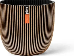 Capi Europe bloempot Groove goud / zwart D 16,5 H 15 cm