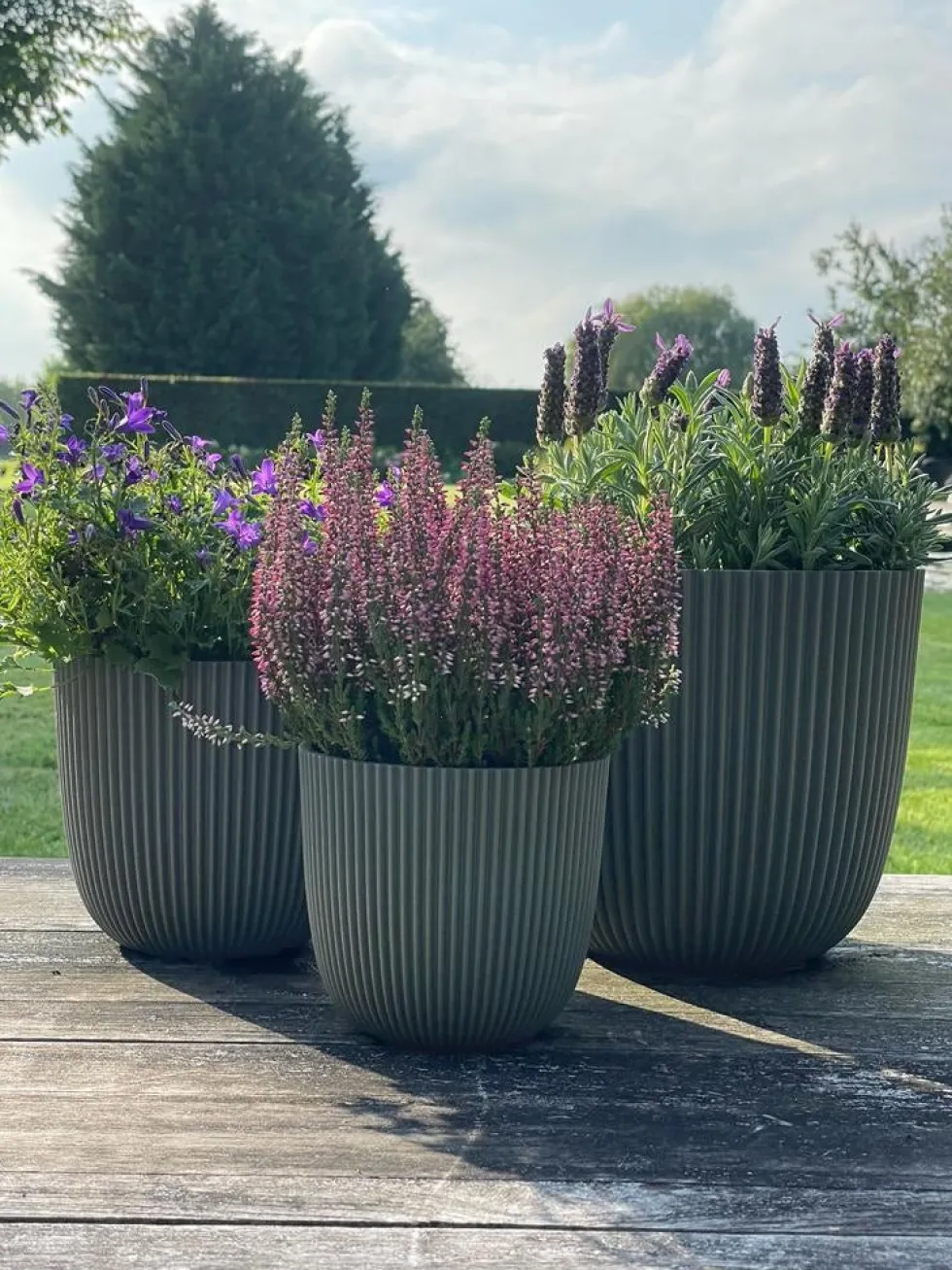 Capi Europe bloempot Groove Grass groen D 13 H 12 cm