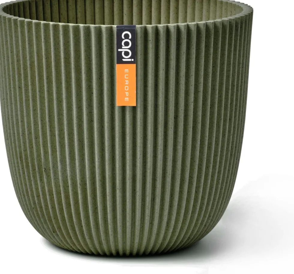 Capi Europe bloempot Groove Grass groen D 13 H 12 cm