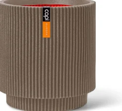 Capi Europe bloempot Groove taupe D 36 H 38 cm