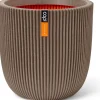 Capi Europe bloempot Groove taupe D 35 H 34 cm