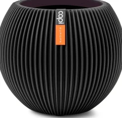 Capi Europe bloempot Groove zwart D 29 H 25,5 cm