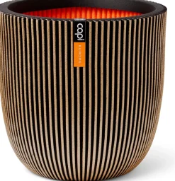 Capi Europe bloempot Groove zwart / goud D 54 H 52 cm